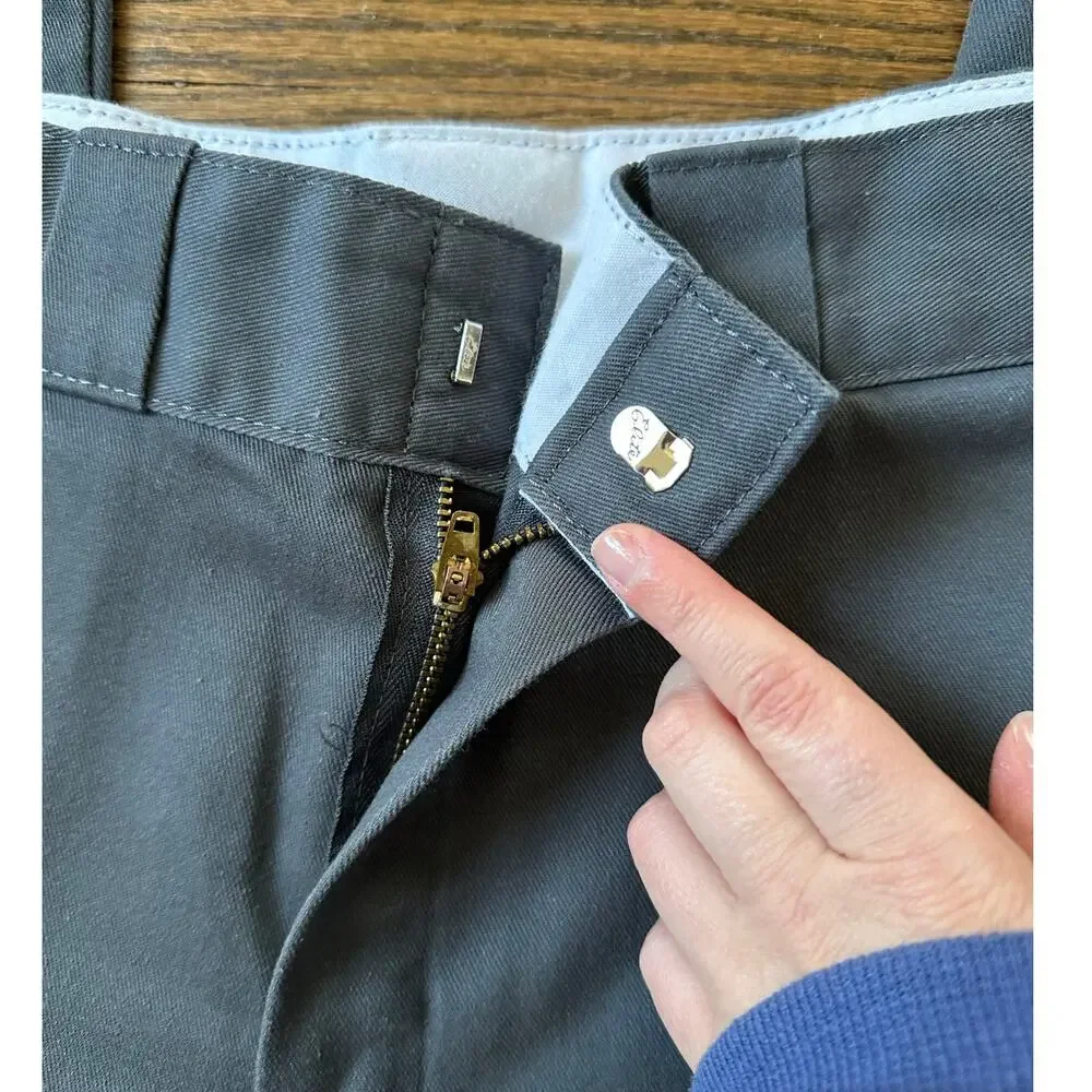 Dickies Grey VK28 Regular Straight Work Pant Chino Size 32/30